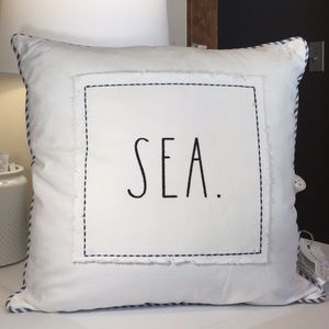 Rae Dunn SEA Feather Pillow